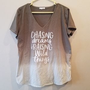 Women's Maurices ombre v neck tee size XL